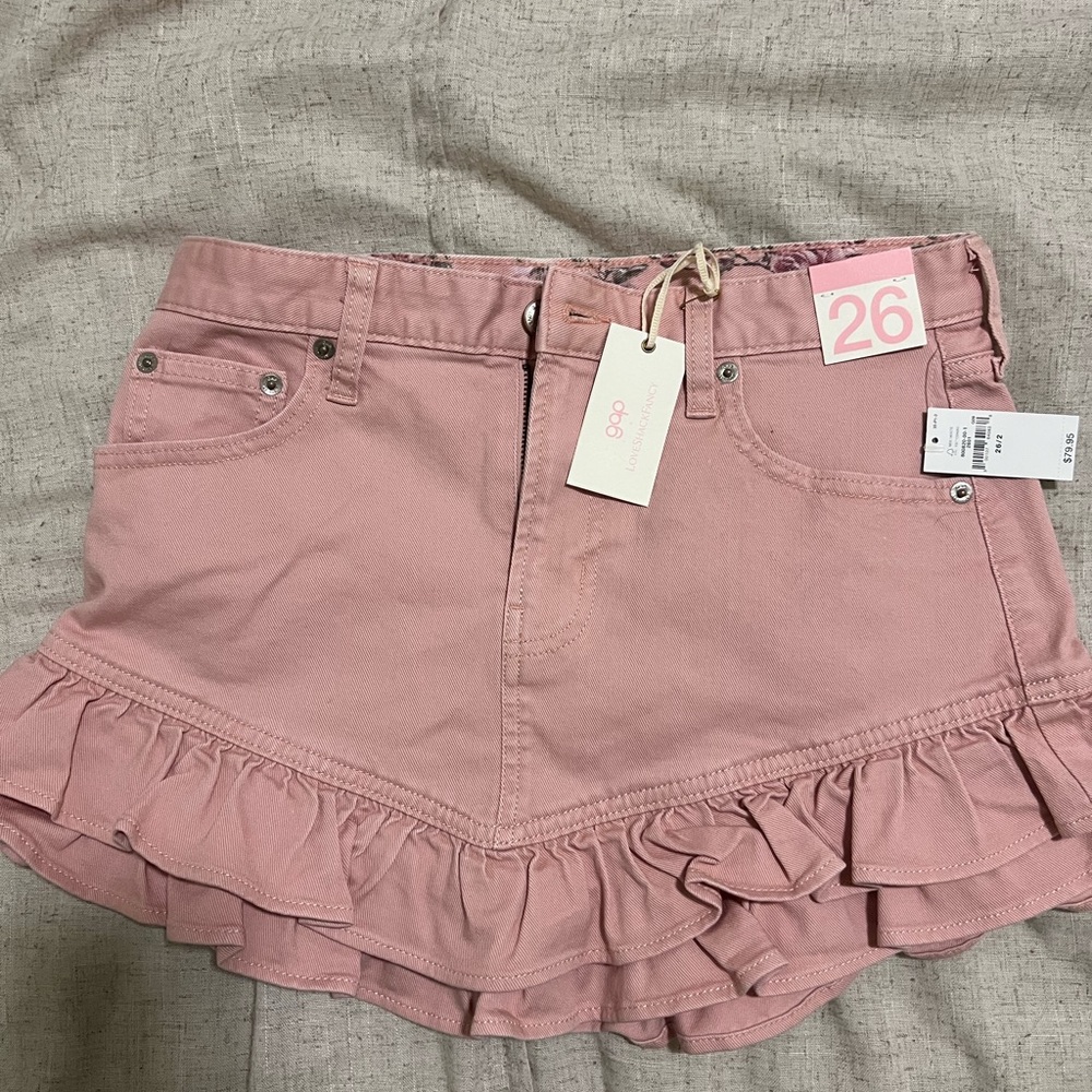 LoveShackFancy x Gap Pink Mini Skirt